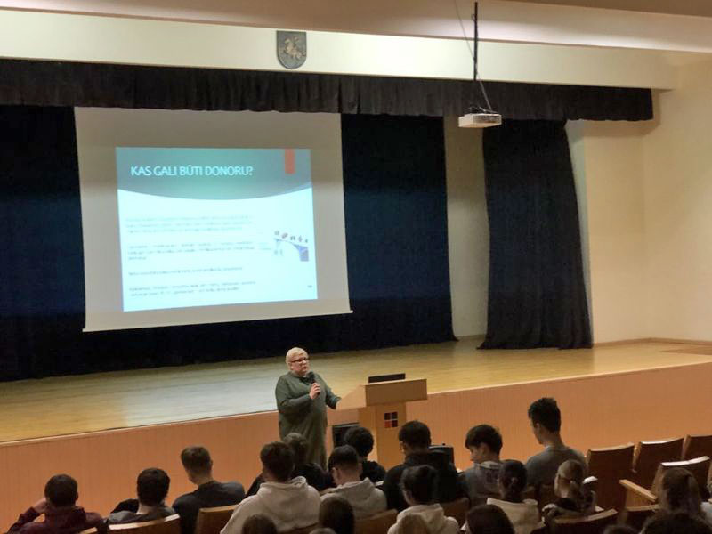 Paskaita apie organų donorystę